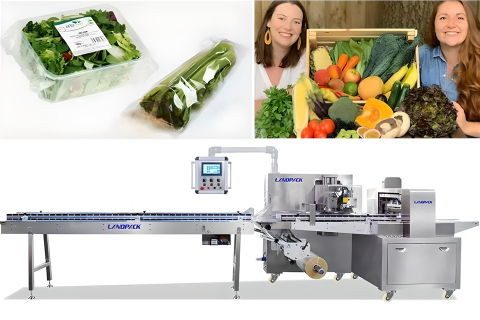 Máy Đóng Gói Rau Củ Tự Động - Cảm Biến Chiều Dài Thông Minh